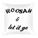 Woosah Square Pillow - Black Print