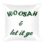 Woosah Square Pillow - Green Print